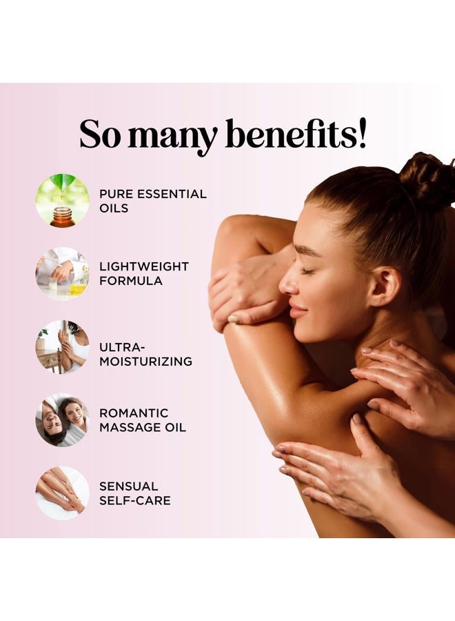 Maple Holistics Tempting Lavender Massage Oil for Couples - Aromatherapy Sensual Massage Oil for Date Night with Lavender Essential Oil and Sweet Almond Oil - Vegan Non Staining Non Greasy Smooth Gliding Formula - Image 2